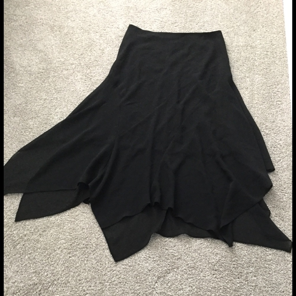 Polyester black skirt.